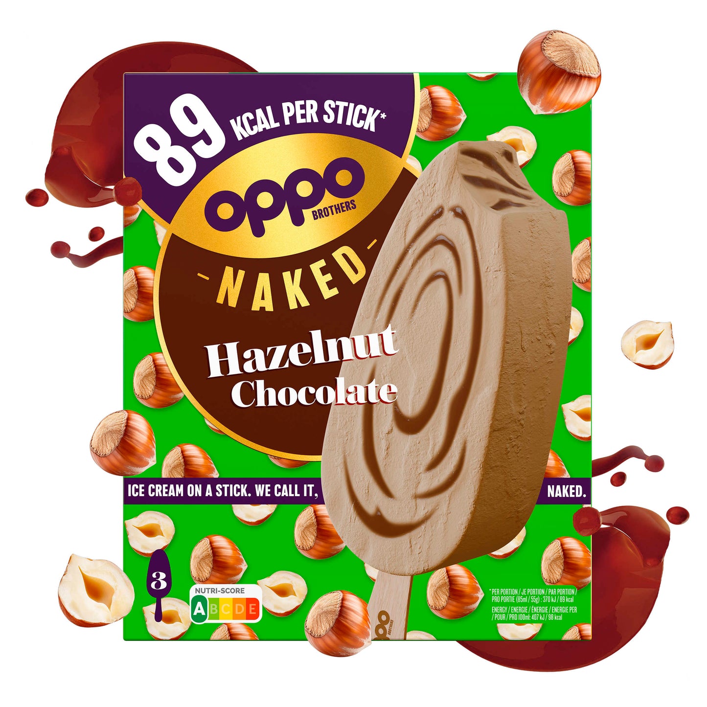 OPPO BROTHERS - HAZELNOOTCHOCOLADE 3X85ML