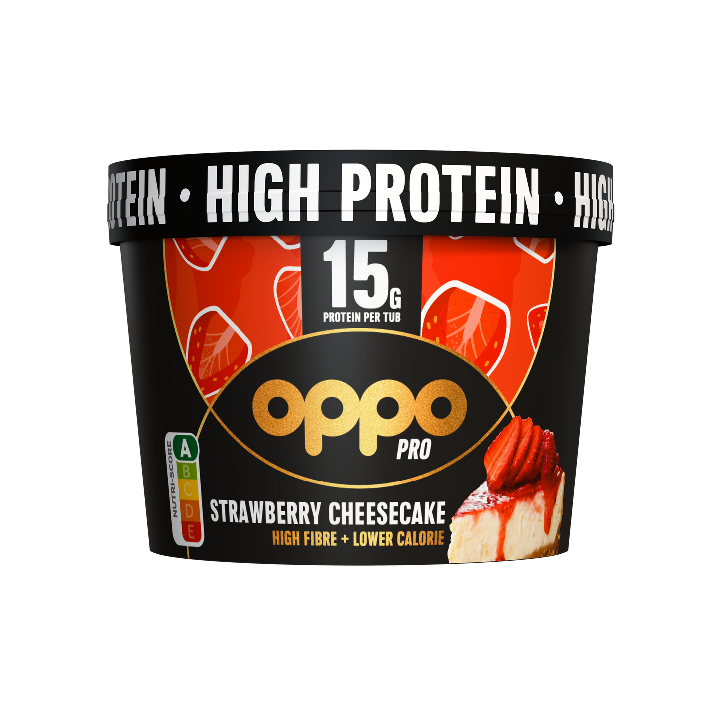 OPPO BROTHERS HIGH PROTEIN STRAWBERRY CHEESECAKE TUB TAL-ĠELAT 240ML