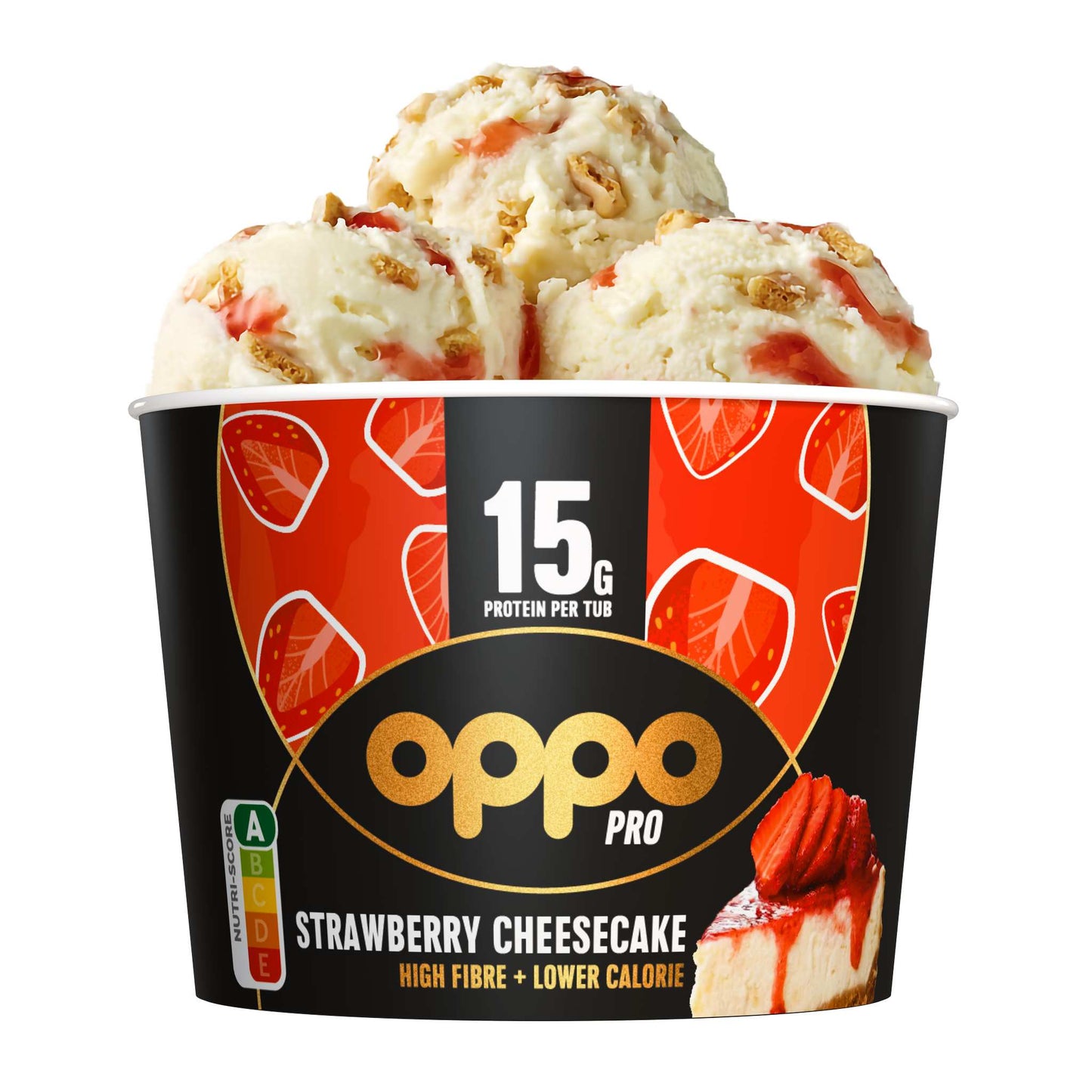 OPPO BROTHERS HIGH PROTEIN STRAWBERRY CHEESECAKE TUB TAL-ĠELAT 240ML