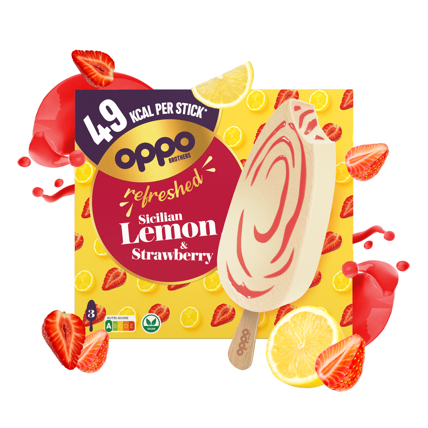 OPPO BROTHERS REFRESHED - SICILIAN LEMON & STRAWBERRY 3X90ML