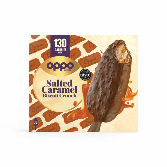 OPPO BROTHERS SALTED CARAMEL BISCUIT CRUNCH EIS AM STIEL 3X80 ML MULTIPACK