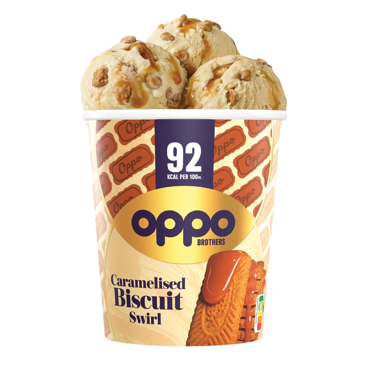 OPPO BROTHERS TARRINA DE HELADO DE GALLETA CARAMELIZADA 475ML