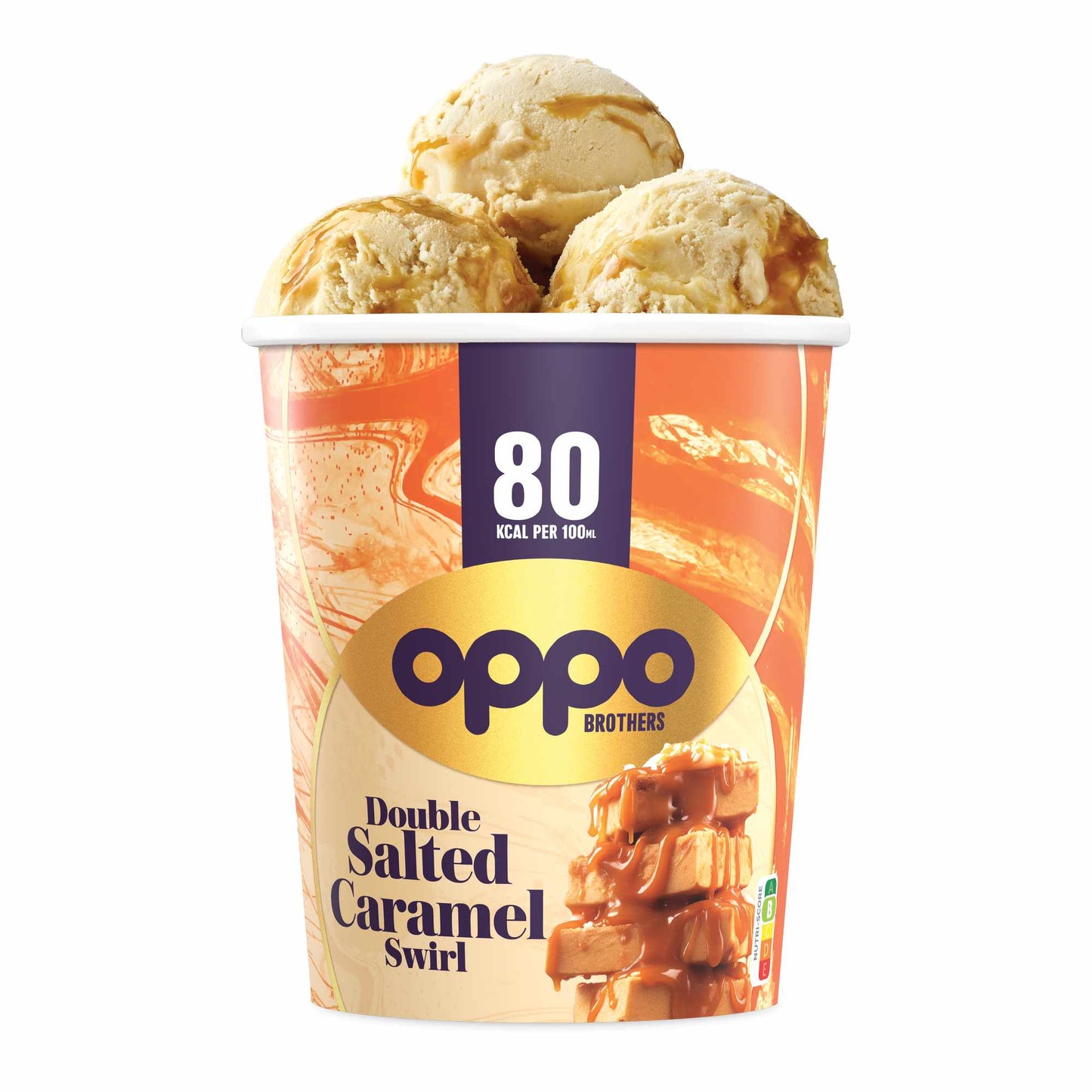 OPPO BROTHERS آيس كريم دوبل كراميل مملح دوبل كراميل 475 مل