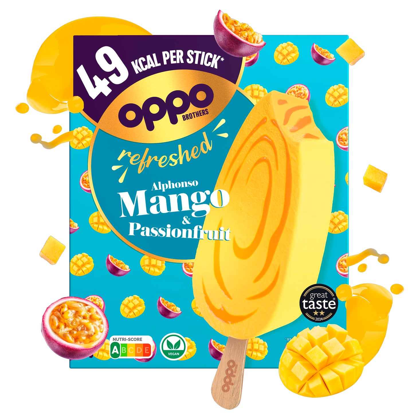 OPPO BROTHERS REFRESHED - ALPHONSO MANGO & PASSIONFRUIT 3X95ML