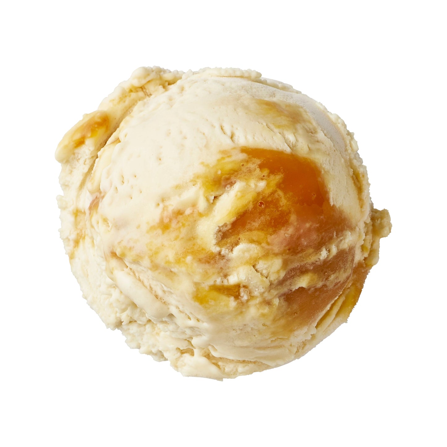 مغرفة آيس كريم Double Salted Caramel Swirl الموضحة من الأعلى