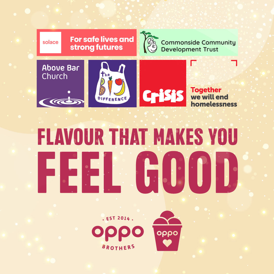 Variety of Charities' Logos With Text Saying Flavour That Makes You Feel Good