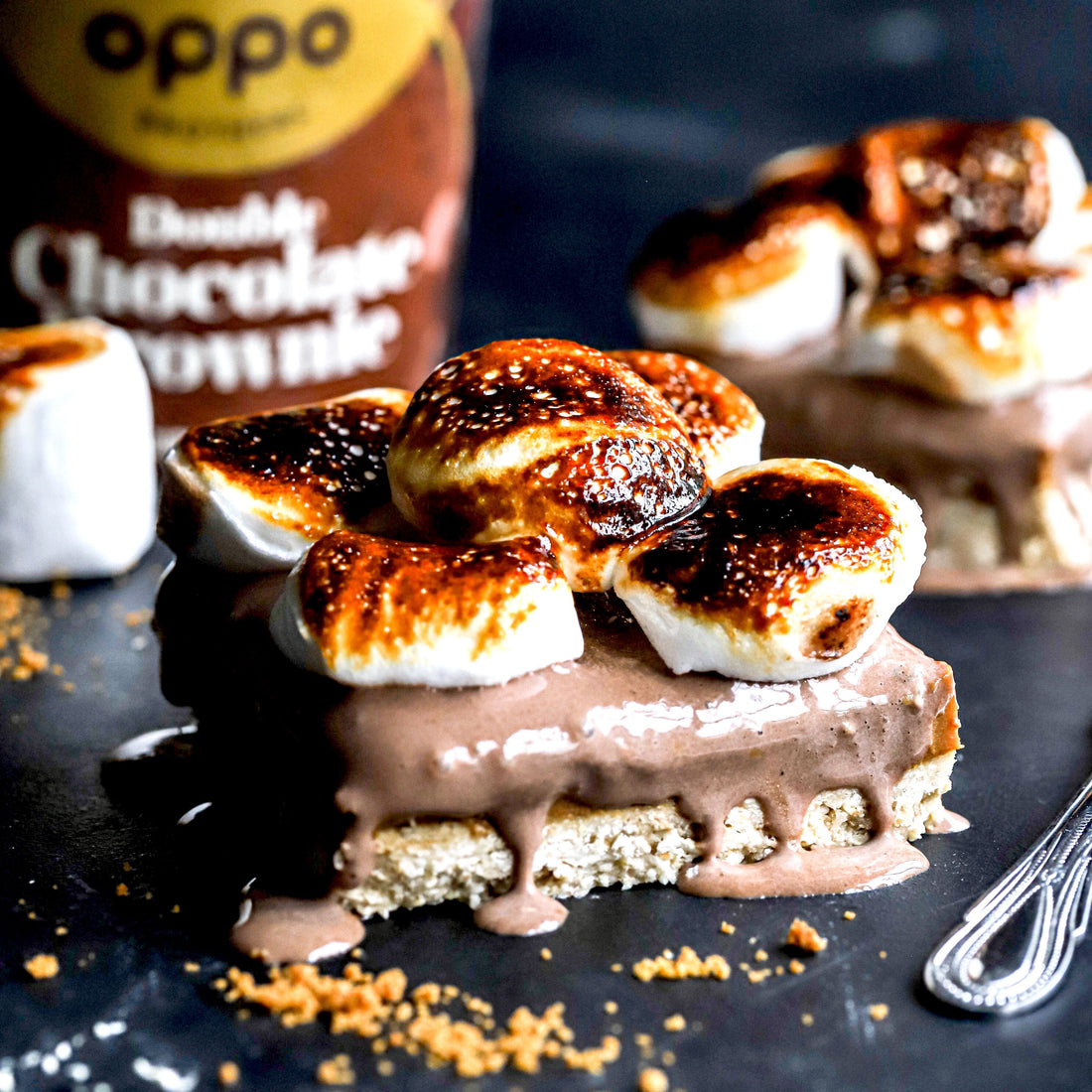 Double Chocolate Brownie S'mores With Oppo Brothers Ice Cream