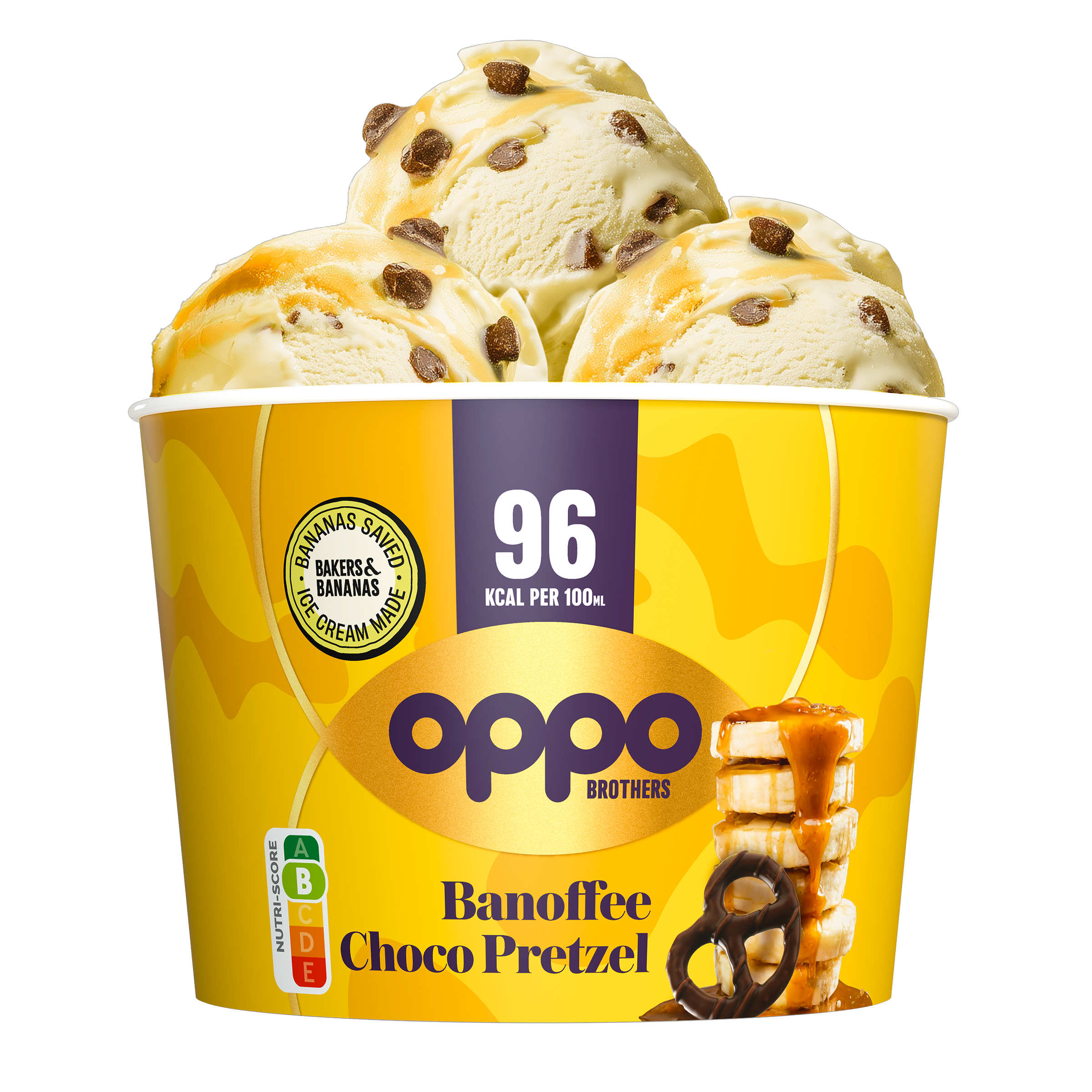 Banoffee Choco Pretzel Tub | Ice Cream | Oppo Brothers