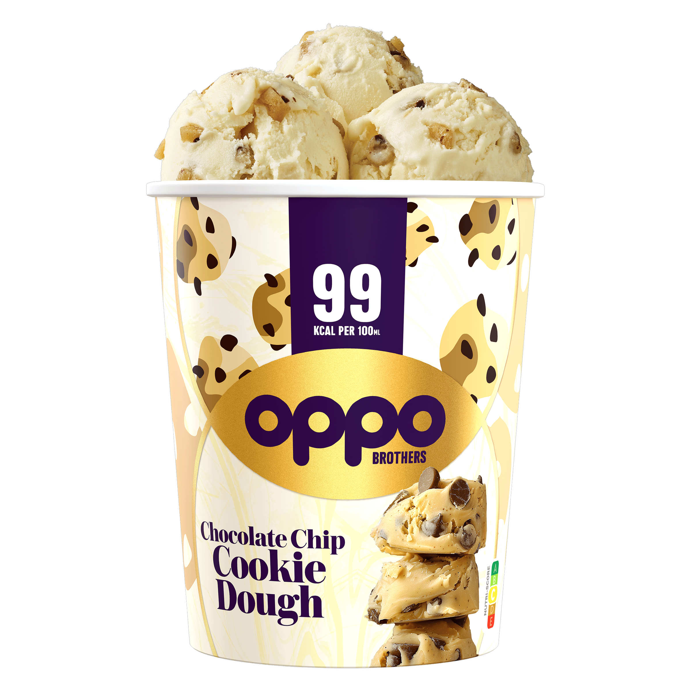 Biscoito Chocolate Chip Cookie Dough em tubo | Gelado | Oppo Brothers