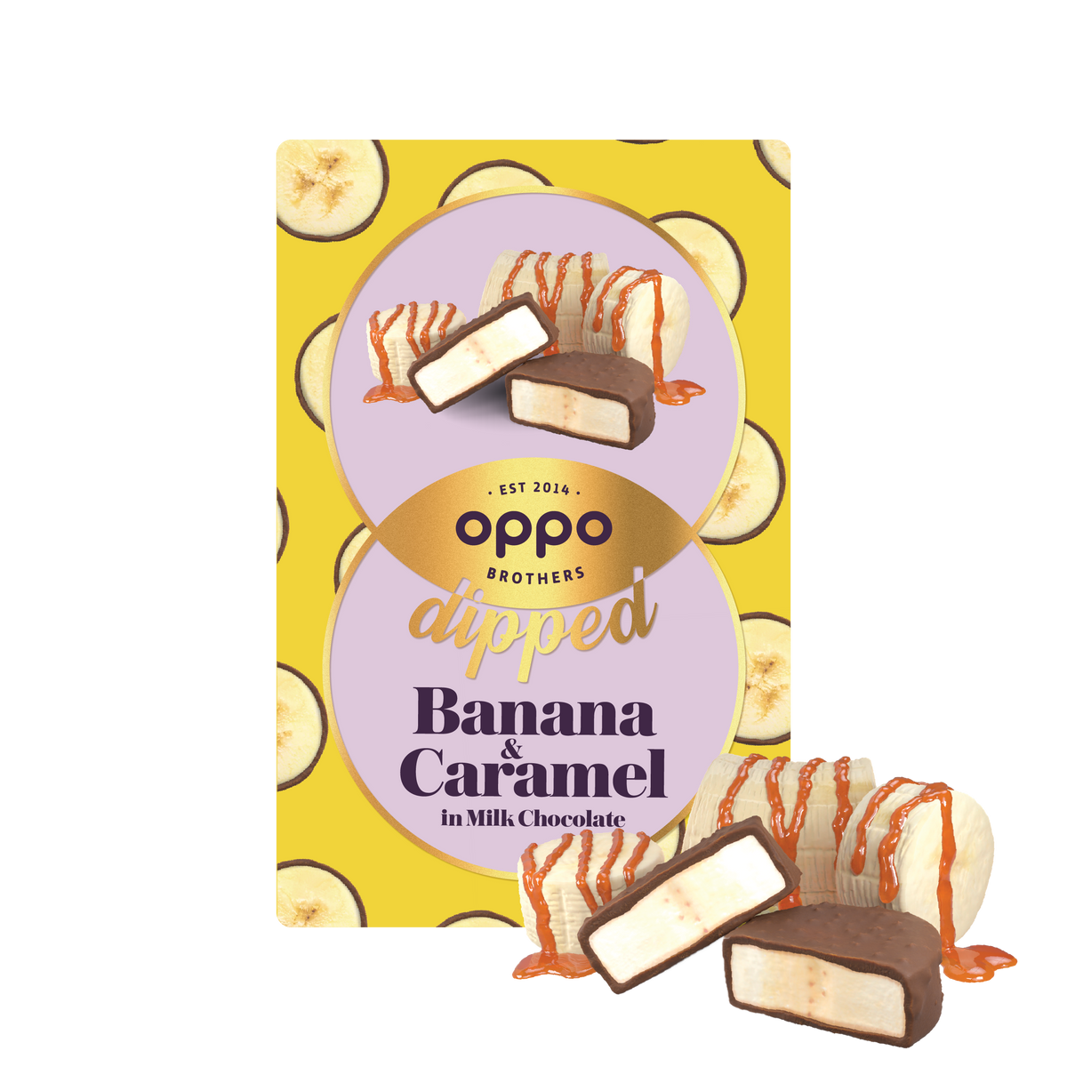 Banana & Caramel In Milk Chocolate Dipped Oppo Brothers