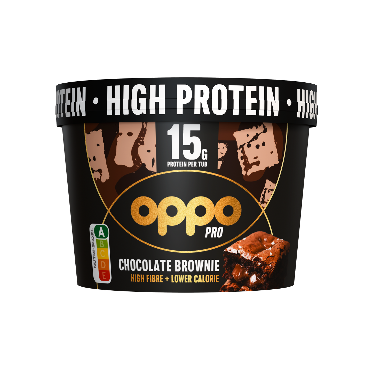 OPPO BROTHERS HIGH PROTEIN CHOCOLATE BROWNIE ICE CREAM TUB 240ML