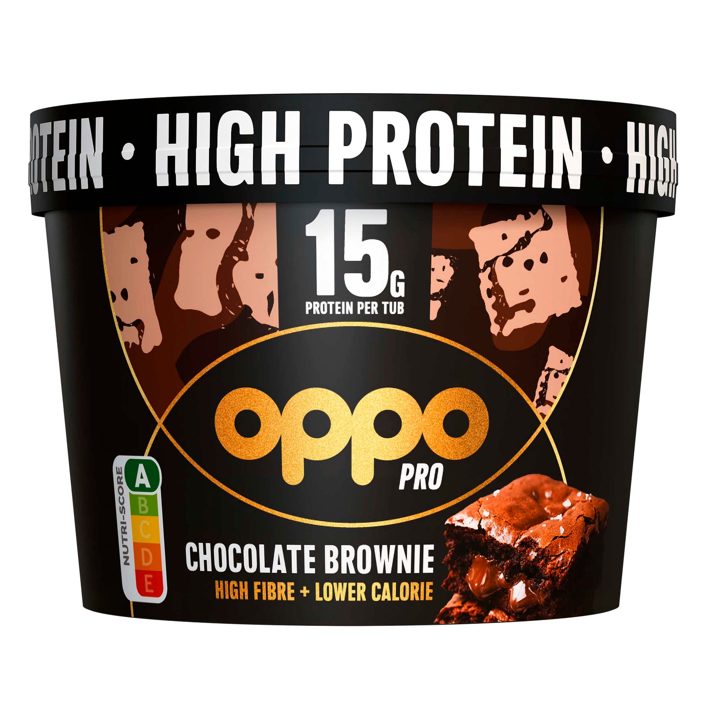 OPPO BROTHERS HIGH PROTEIN CHOCOLATE BROWNIE ICE CREAM TUB 240ML