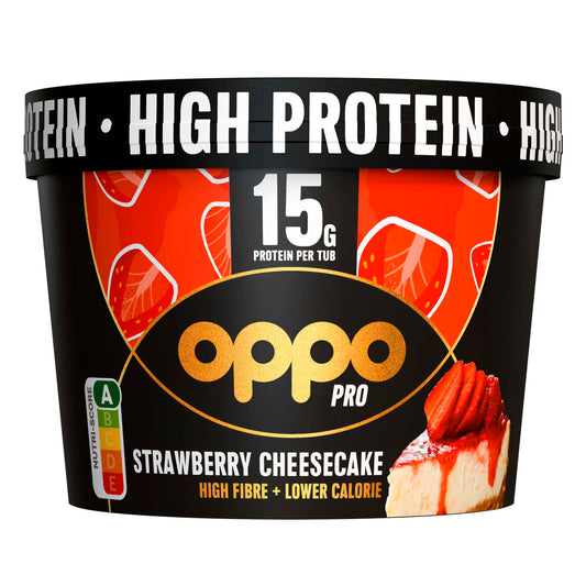 OPPO BROTHERS HIGH PROTEIN STRAWBERRY CHEESECAKE ICE CREAM TUB 240ML