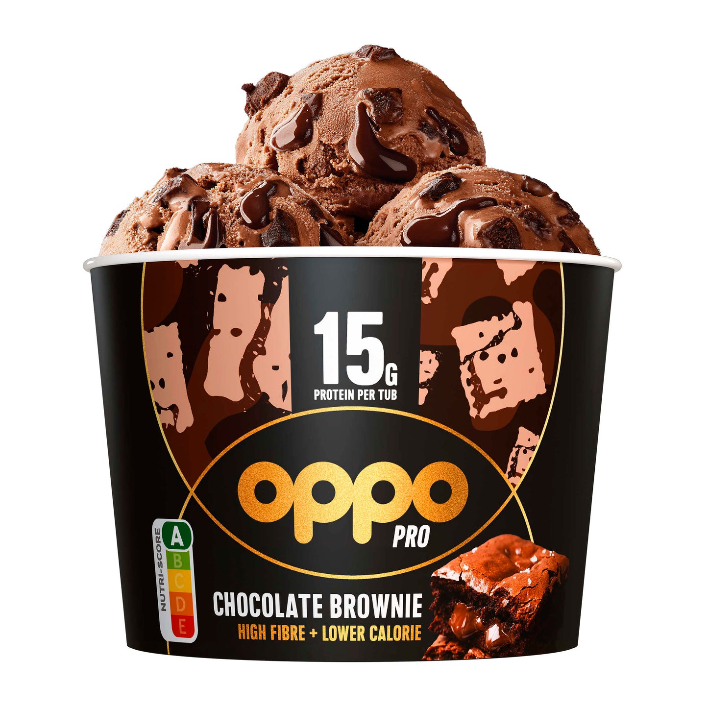 OPPO BROTHERS HIGH PROTEIN CHOCOLATE BROWNIE ICE CREAM TUB 240ML