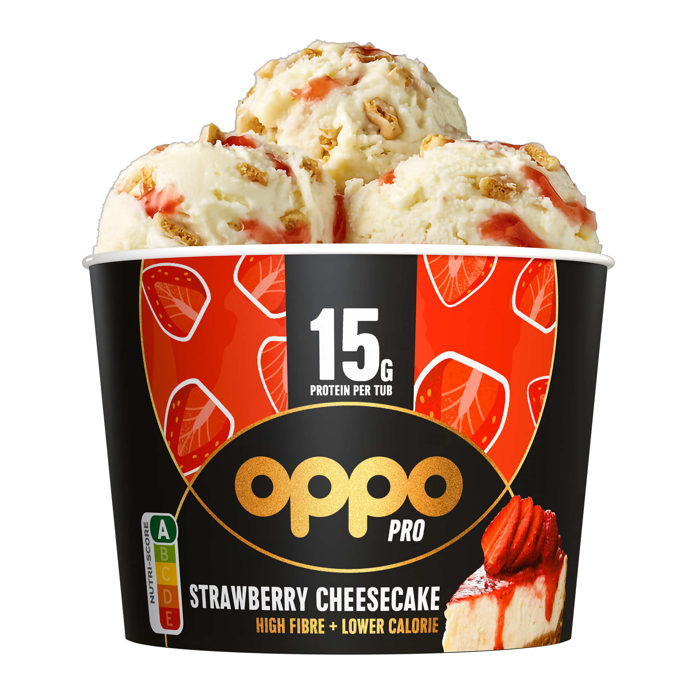 OPPO - カニクリーム HIGH PROTEIN Strawberry Cheesecake Tub | Oppo Pro | Ice Cream