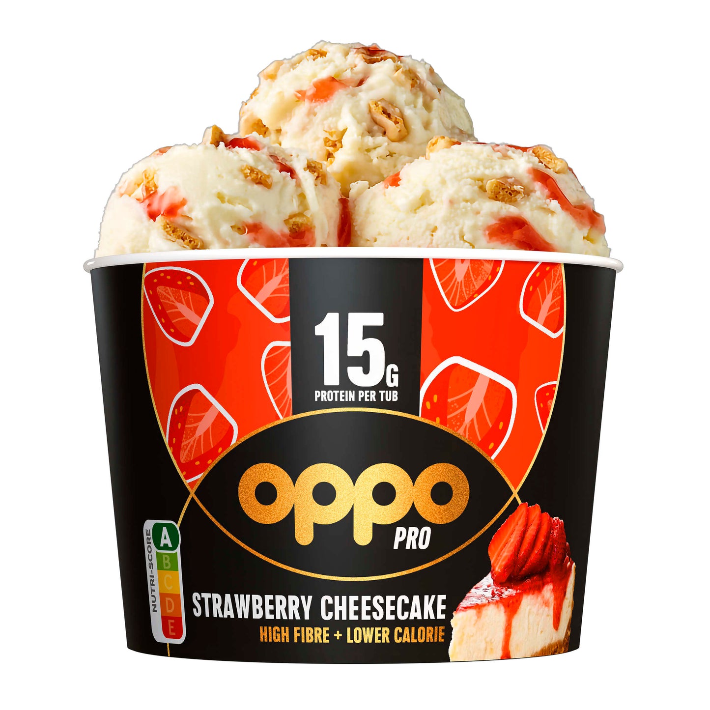 OPPO BROTHERS HIGH PROTEIN STRAWBERRY CHEESECAKE ICE CREAM TUB 240ML